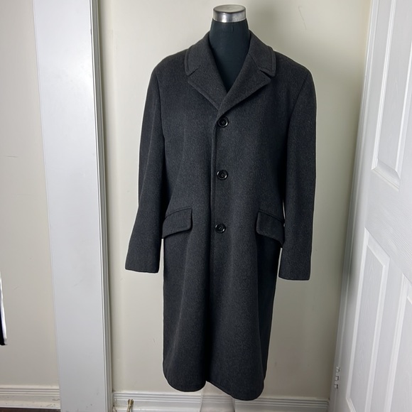 Vintage Kingsway Simpson Sears Boyfriend Wool Trench Slouch Coat Size Large - Picture 9 of 13